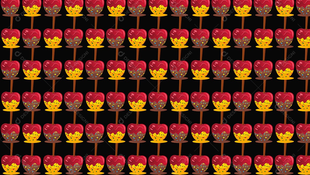 Padrão de Maçã do Amor Ilustração EPS + AI Editável