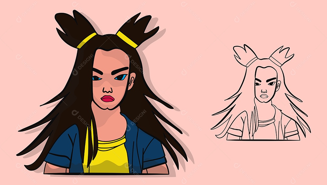 Super Herói Feminina Ilustração Vetor EPS + AI