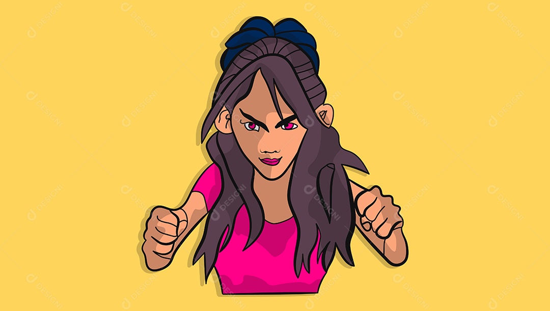 Super Herói Feminina Ilustração Vetor EPS + AI