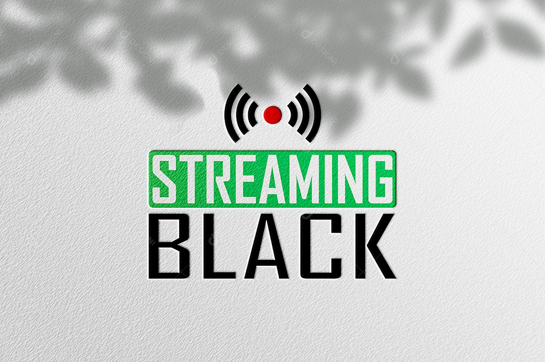 Streaming Black Logotipo Empresarial AI + EPS Editável