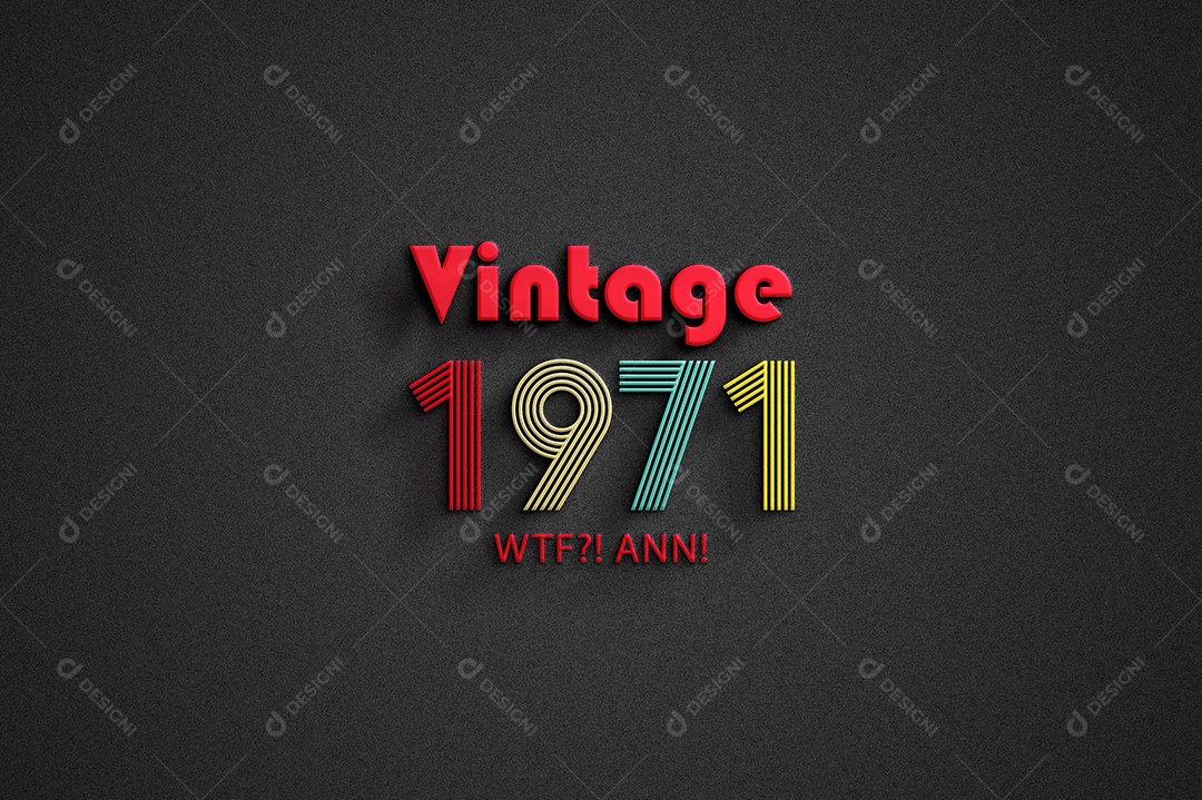 Vintage 1971 Logotipo Empresarial AI + EPS Editável