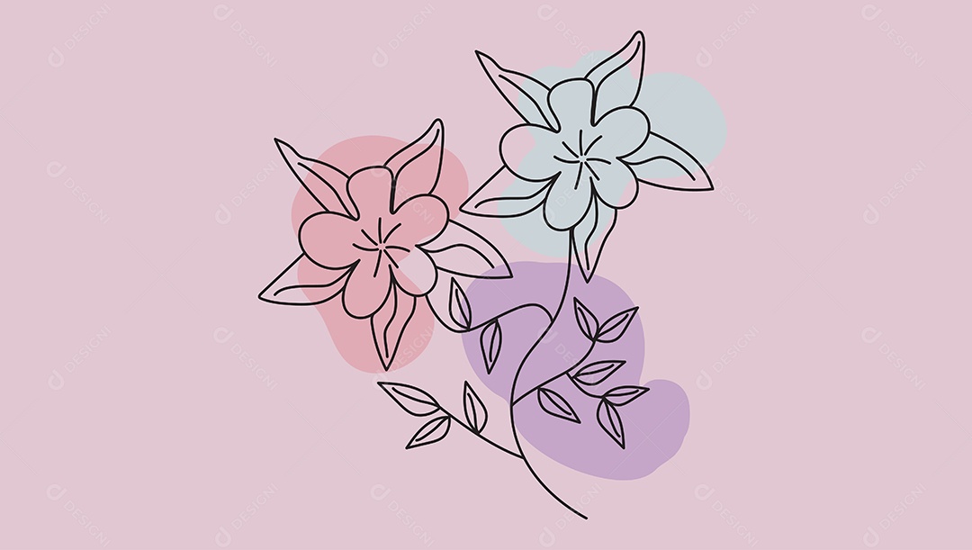 Flores Desenhos Vetor EPS + AI Editável