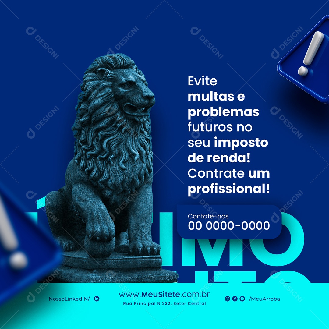 Evite Multas e Problemas Futuros no Seu Imposto de Renda Contabilidade Social Media PSD Editável