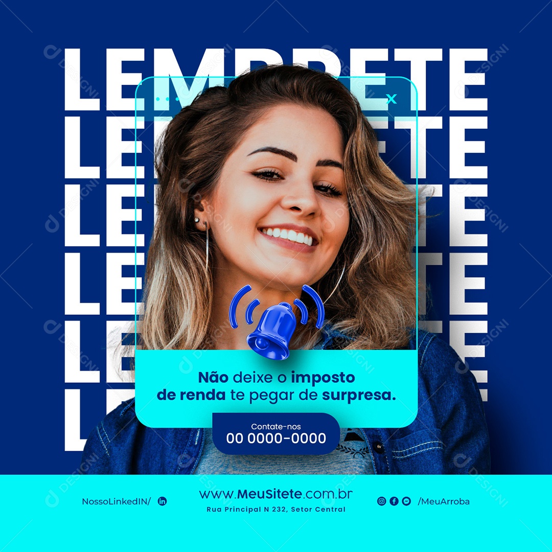 Não Deixe o Imposto de Renda te Pegar de Surpresa Contabilidade Social Media PSD Editável