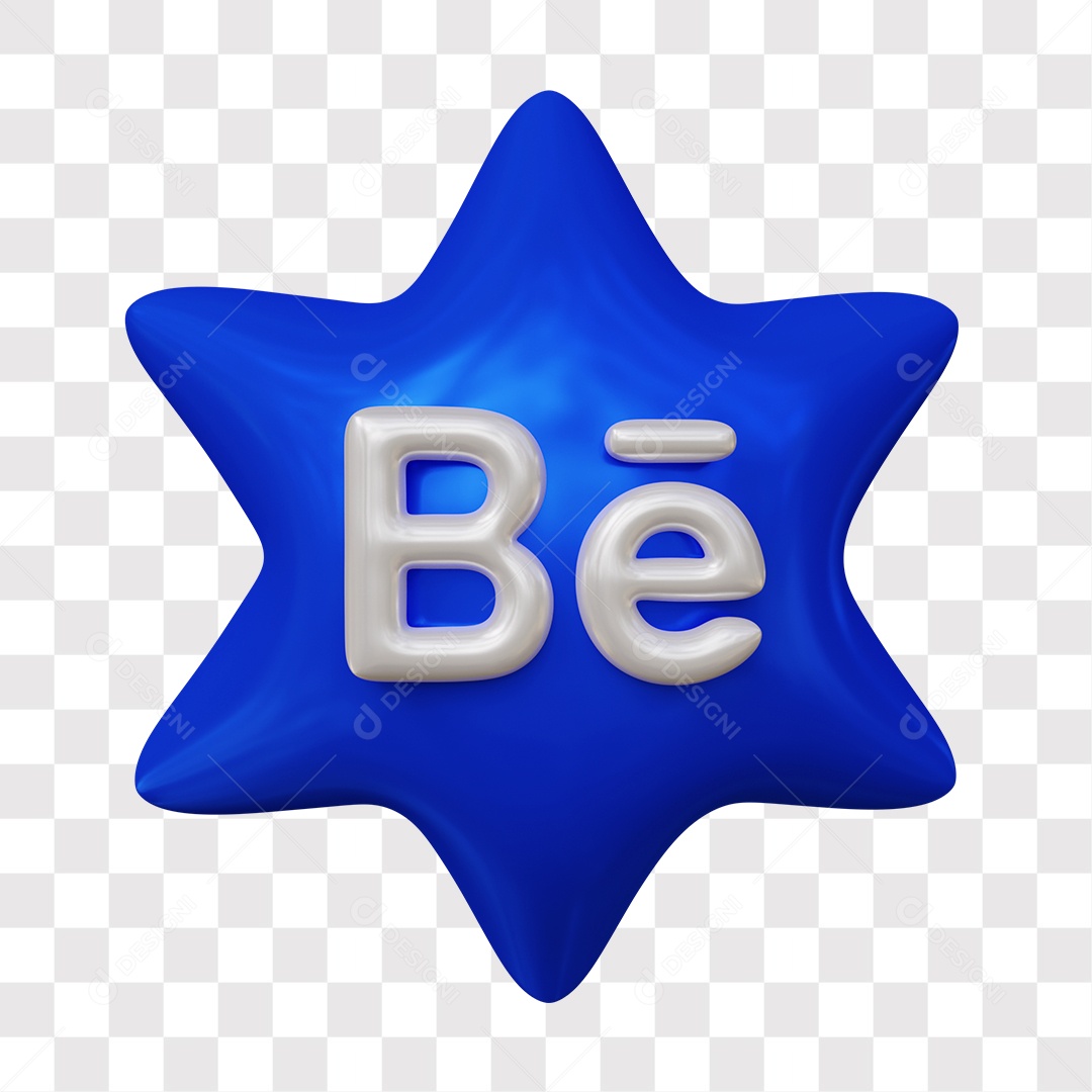 Behance Ícone 3D De Estrela Para Composição PNG Transparente