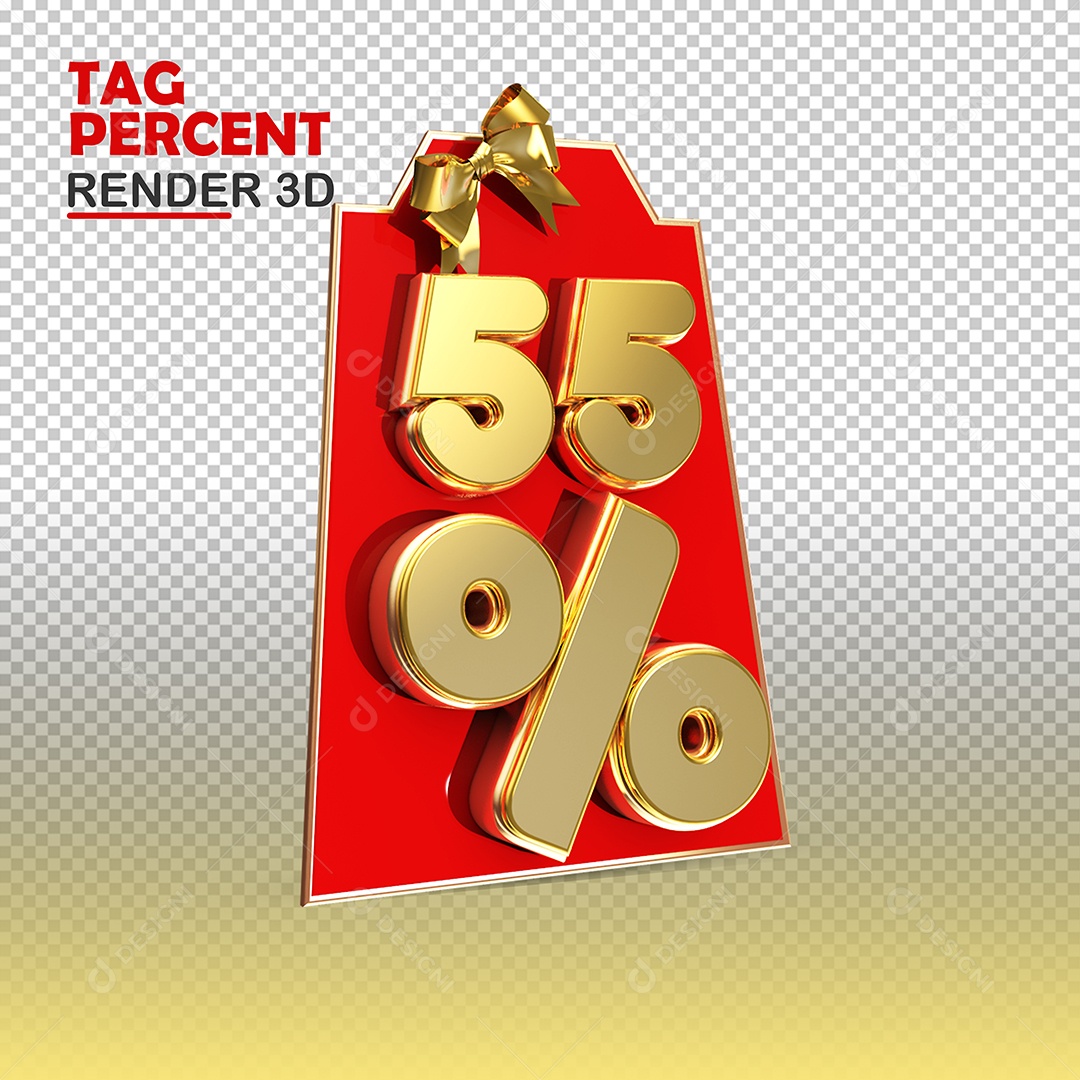 Purchase Tag 55% Off Red and Gold 3D Element for PSD Composition