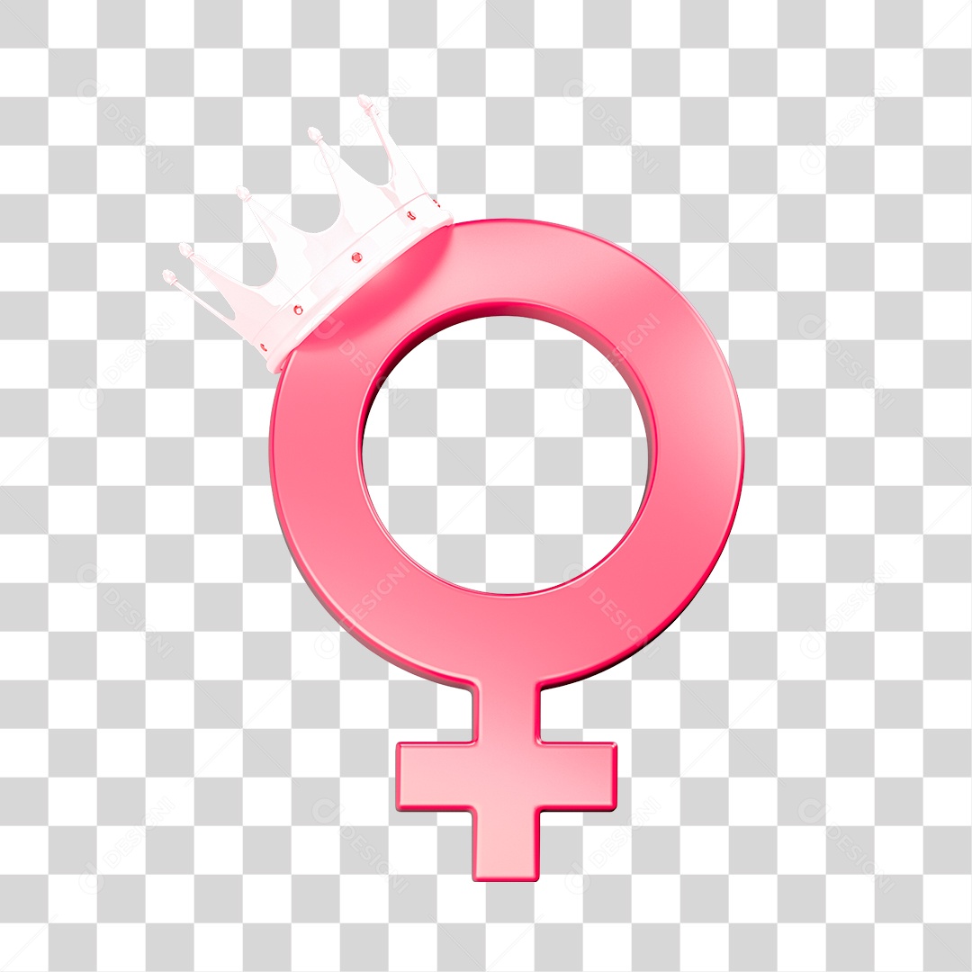 Elemento 3D Para Composição Símbolo Dia Das Mulheres PNG Transparente