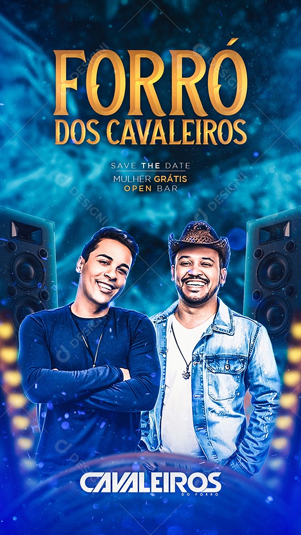 Flyer Show Forró dos Cavaleiros Story Social Media PSD Editável