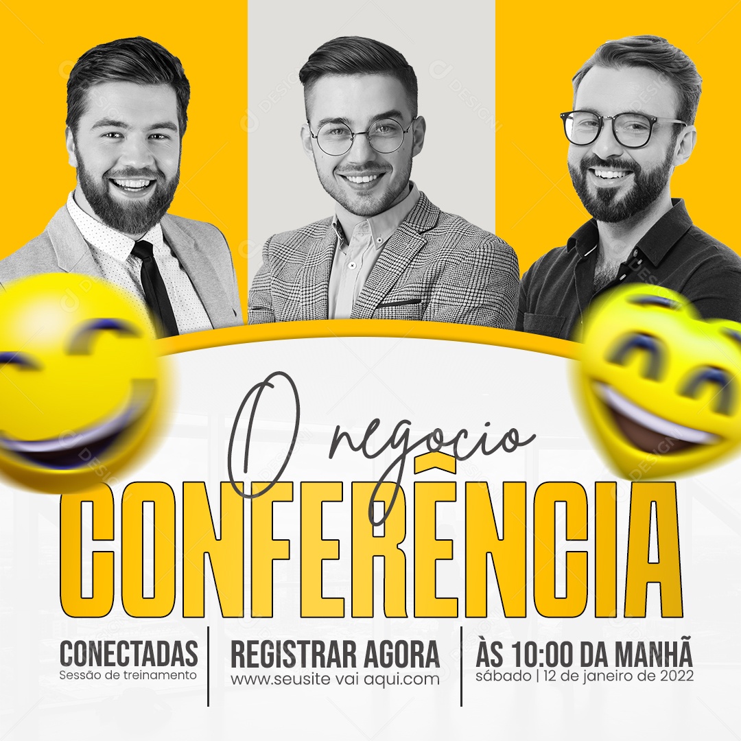O Negócio Conferência Social Media PSD Editável