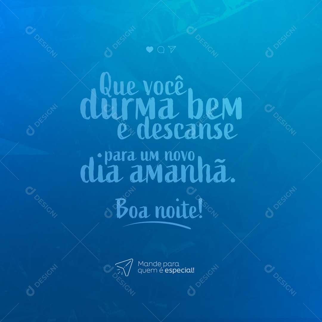 Frase Motivacional Boa Noite Social Media PSD Editável