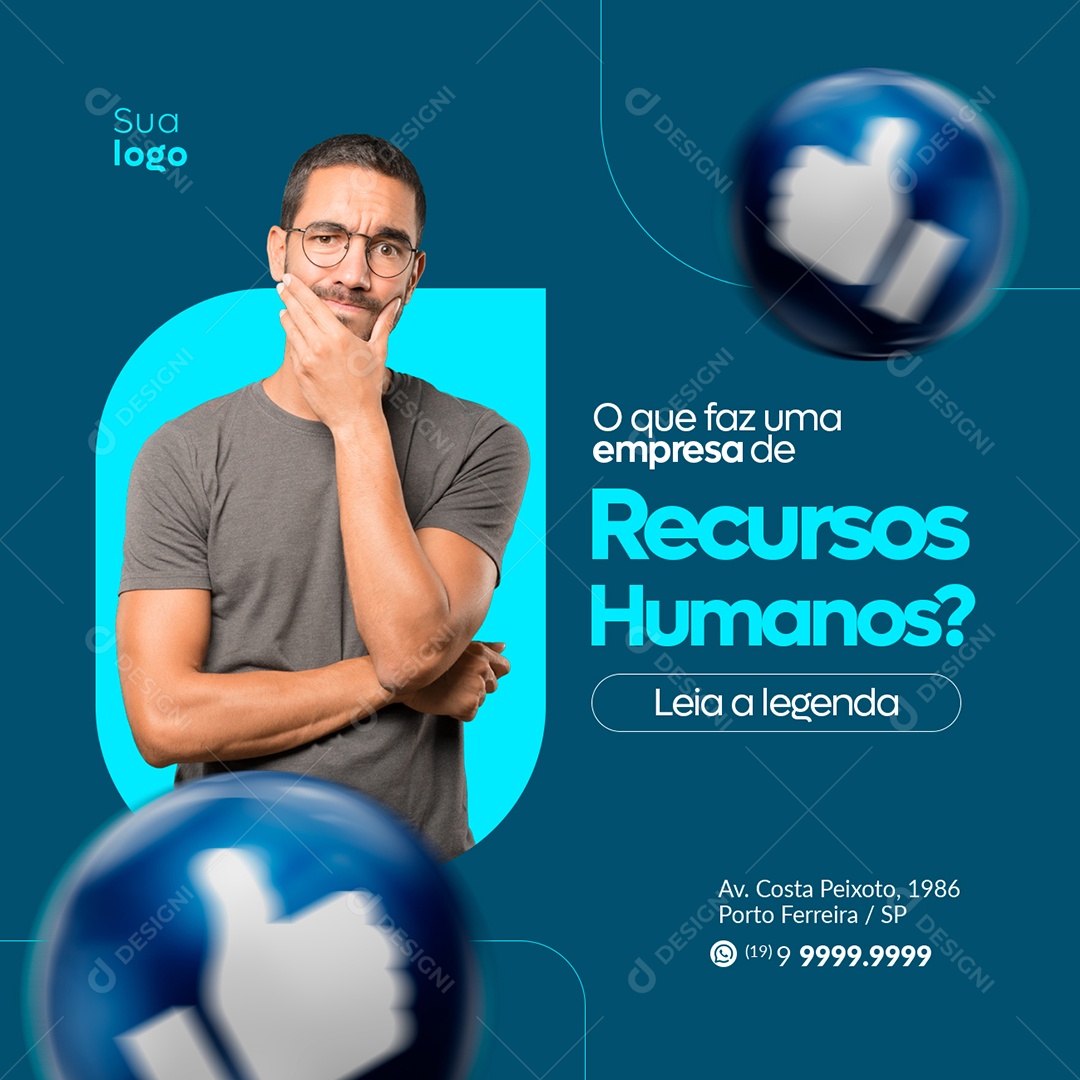 O Que Faz Uma Empresa de Recursos Humanos Social Media PSD Editável