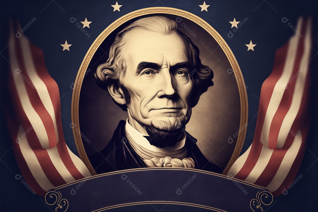 Bunner, cartão ou cartaz do Dia do Presidente dos EUA
