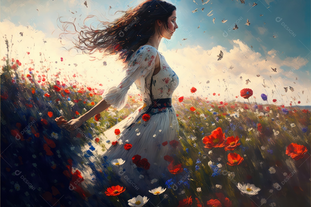 Caixa de pétalas de rosa com vela em comemoração ao Dia Internacional da Mulher. Banner, cartaz, cartão de felicitações. Ilustração