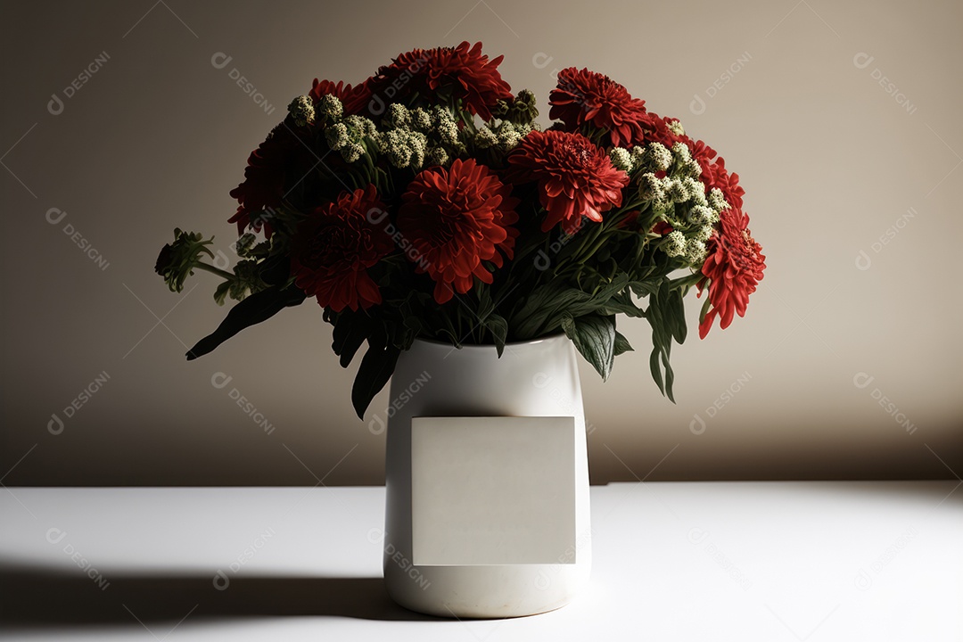 Caixa de pétalas de rosa com vela em comemoração ao Dia Internacional da Mulher. Banner, cartaz, cartão de felicitações. Ilustração