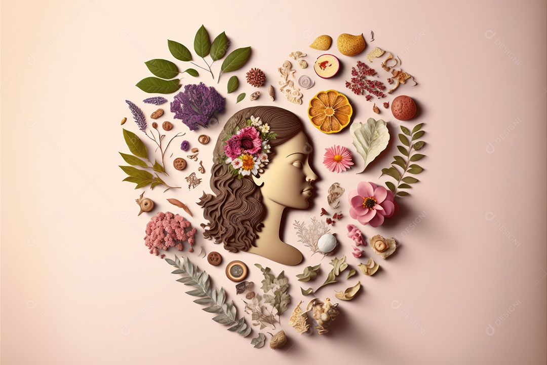 Plano de fundo em comemoração ao Dia Internacional da Mulher. Banner, cartaz, cartão de felicitações. Ilustração