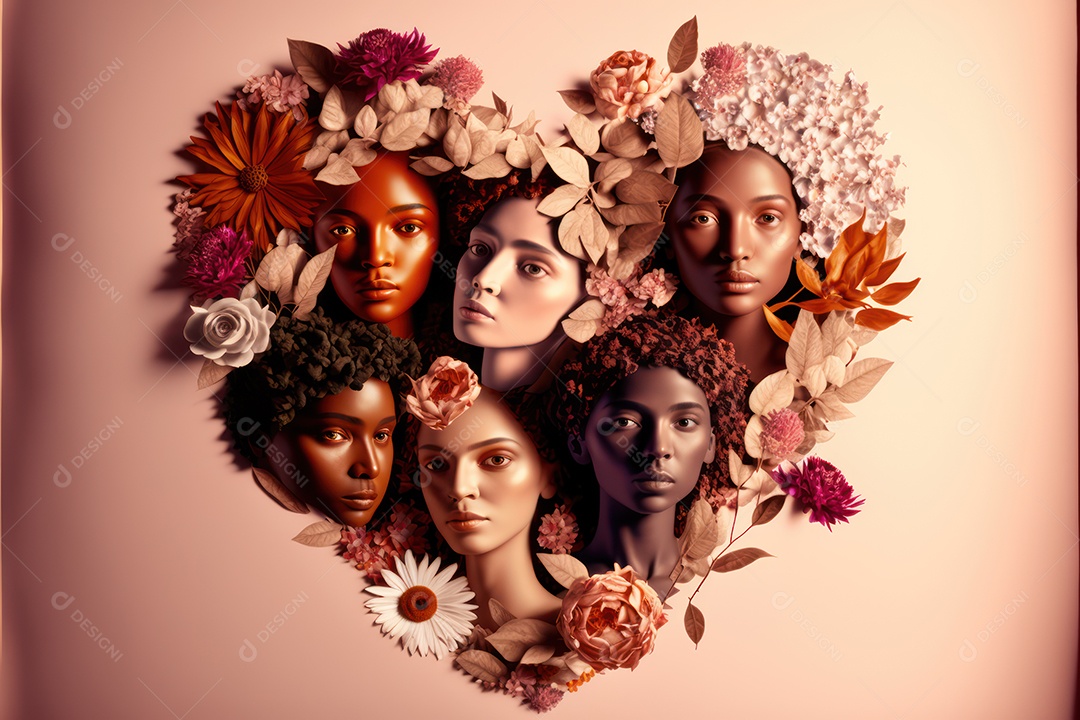 Plano de fundo em comemoração ao Dia Internacional da Mulher. Banner, cartaz, cartão de felicitações. Ilustração