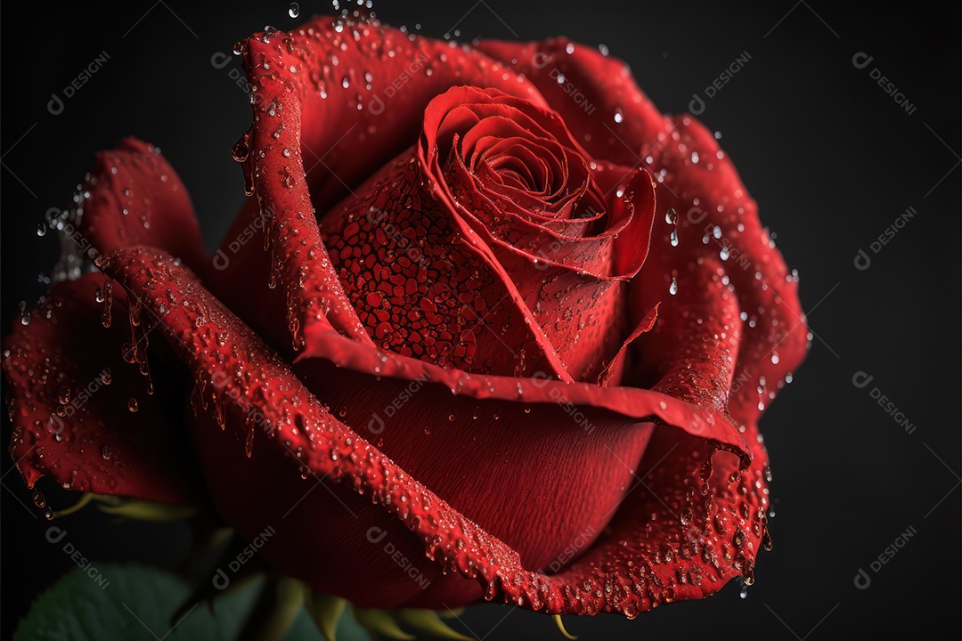 Linda rosa vermelha e detalhes para fundo romântico