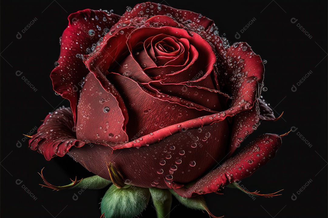 Linda rosa vermelha e detalhes para fundo romântico