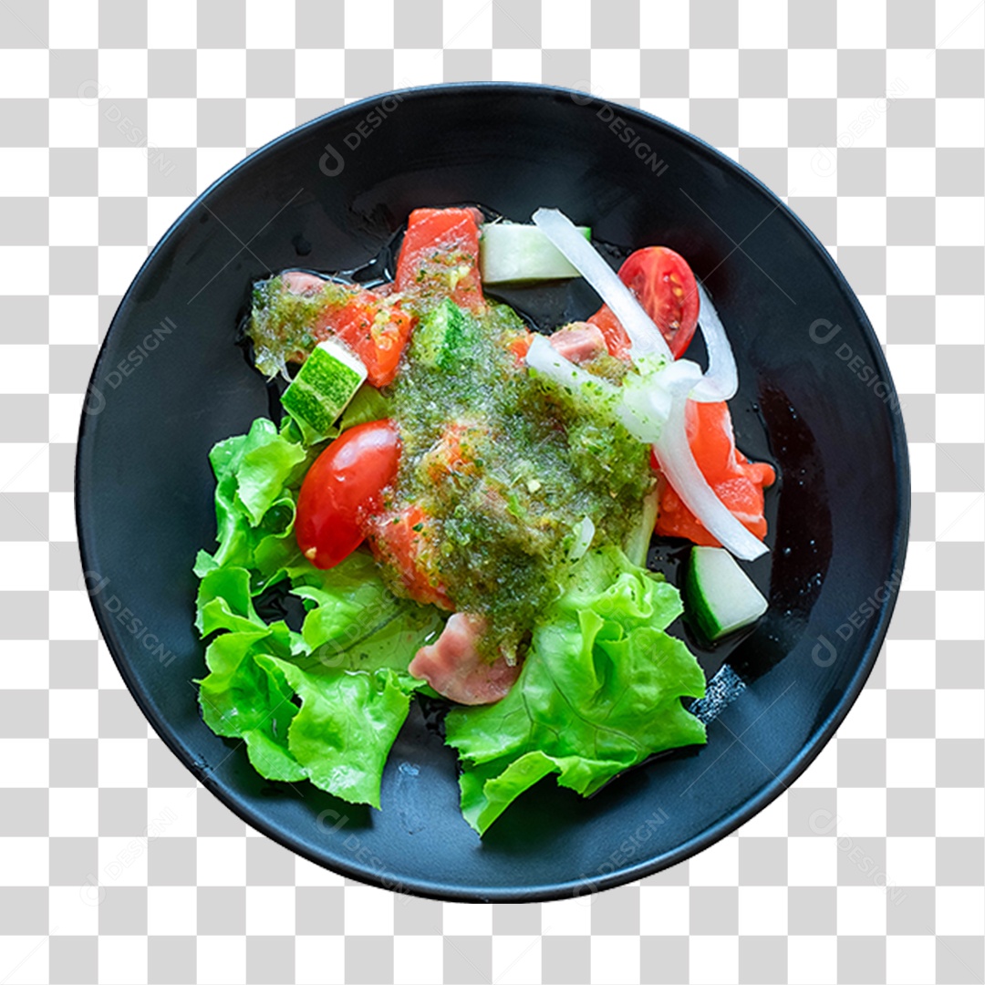 Vasilha com Saladas e Alimentos PNG Transparente