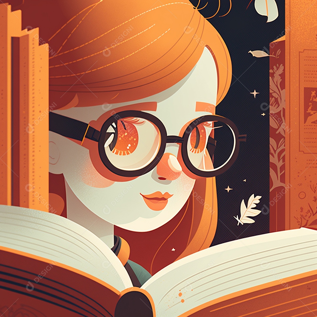 Ilustração do Dia Mundial do Livro dos desenhos animados de design plano. Livro aberto com histórias saindo das páginas. IA gerada. conceito de data comemorativa