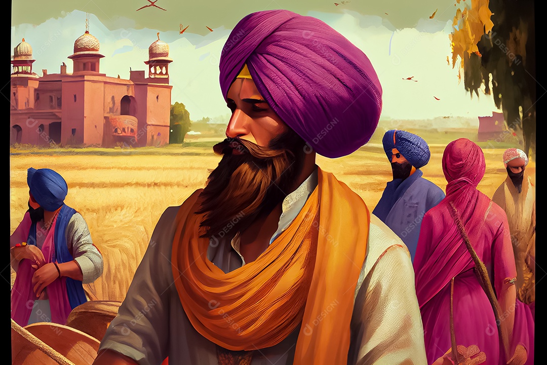 Baisakhi, o Festival da Colheita de Ano Novo Sikh e Punjabi, nascimento de Khalsa