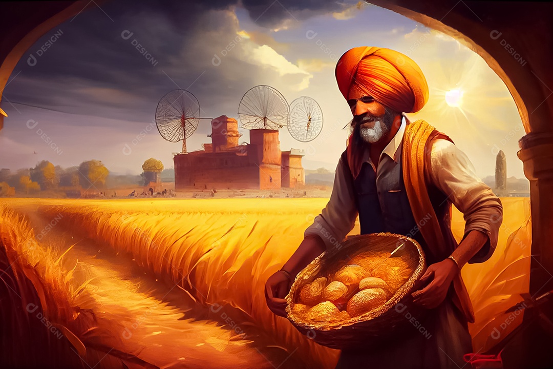 Baisakhi, o Festival da Colheita de Ano Novo Sikh e Punjabi, nascimento de Khalsa