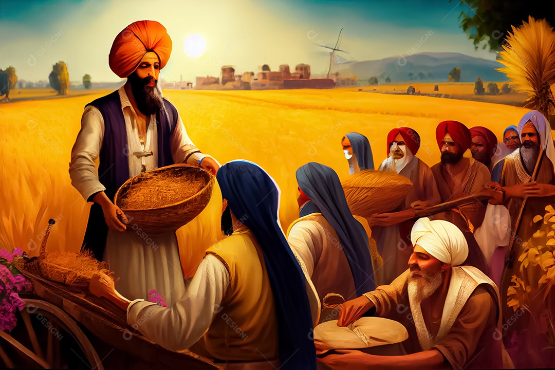 Baisakhi, o Festival da Colheita de Ano Novo Sikh e Punjabi, nascimento de Khalsa