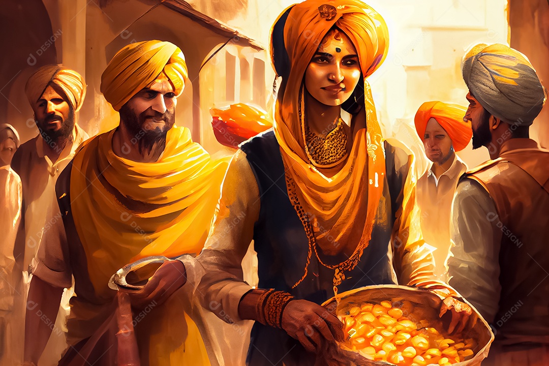 Baisakhi, o Festival da Colheita de Ano Novo Sikh e Punjabi, nascimento de Khalsa