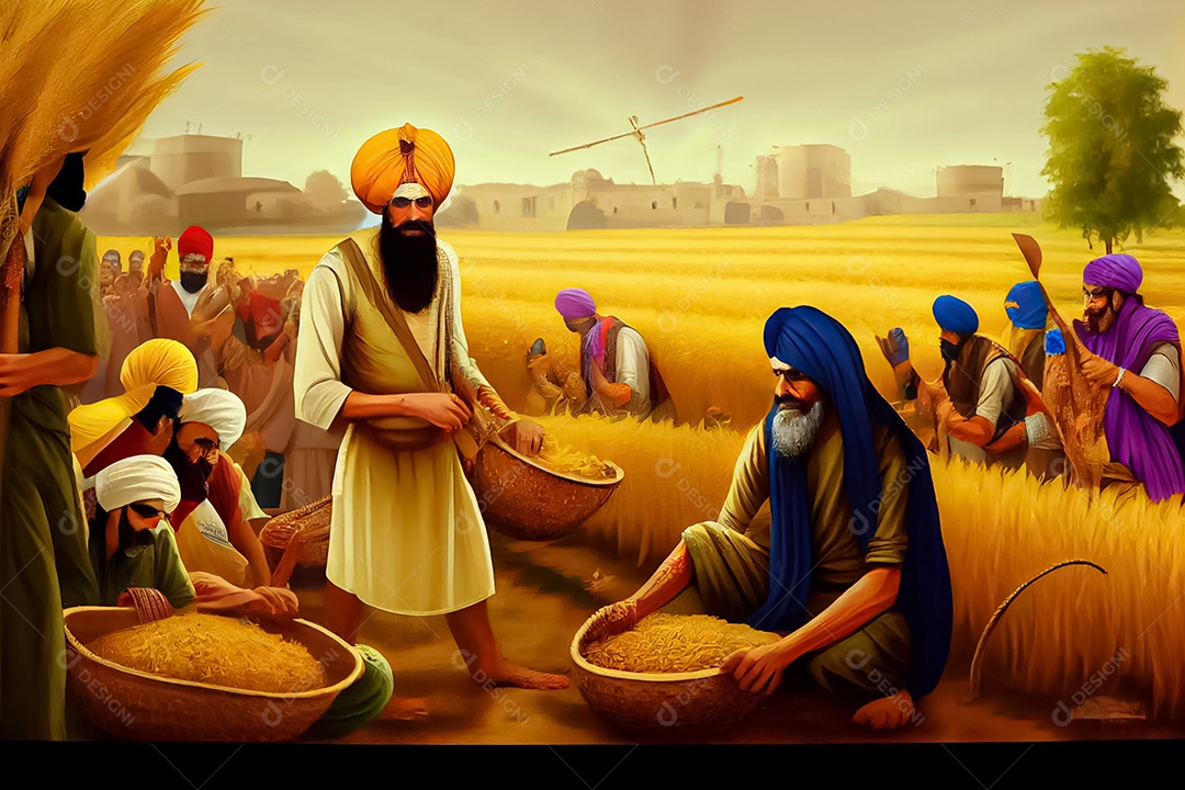 Baisakhi, o Festival da Colheita de Ano Novo Sikh e Punjabi, nascimento de Khalsa