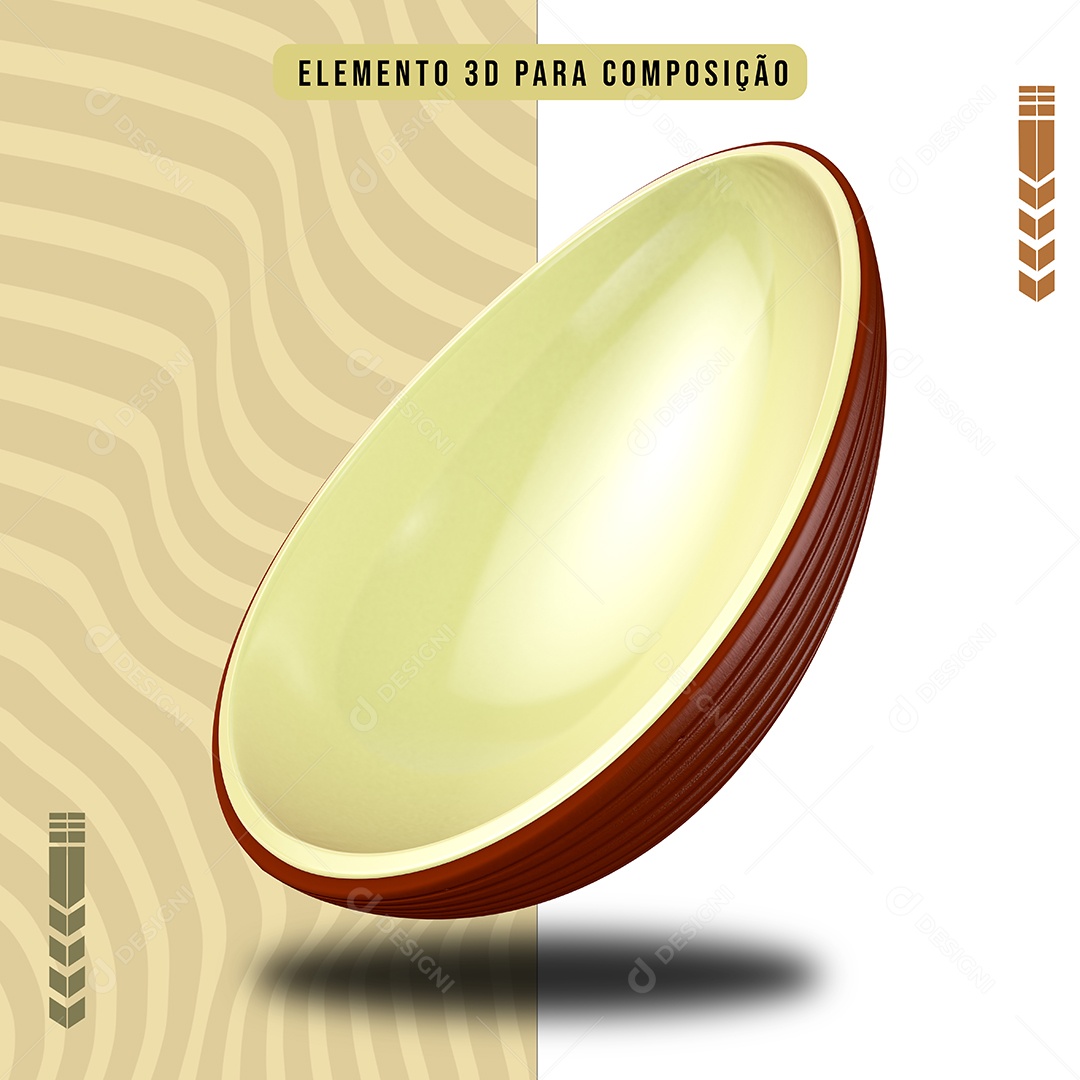 Elemento 3D Para Composição Ovo de Páscoa PNG Transparente