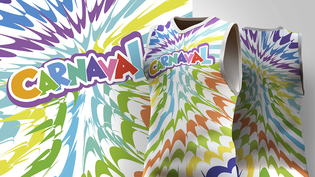 Abadá de Carnaval Estampa de Camisa Colorida Ai + EPS