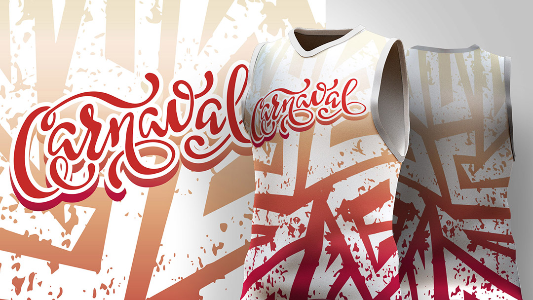 Abadá de Carnaval Estampa de Camisa Branca e Vermelho Ai + EPS