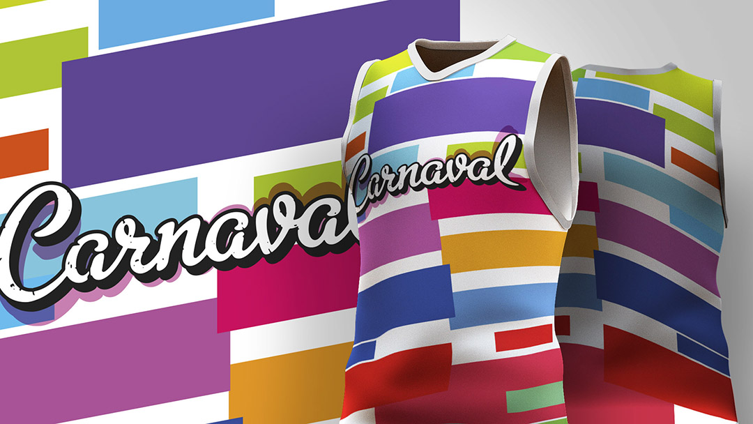 Abadá de Carnaval Estampa de Camisa Colorida Ai + EPS