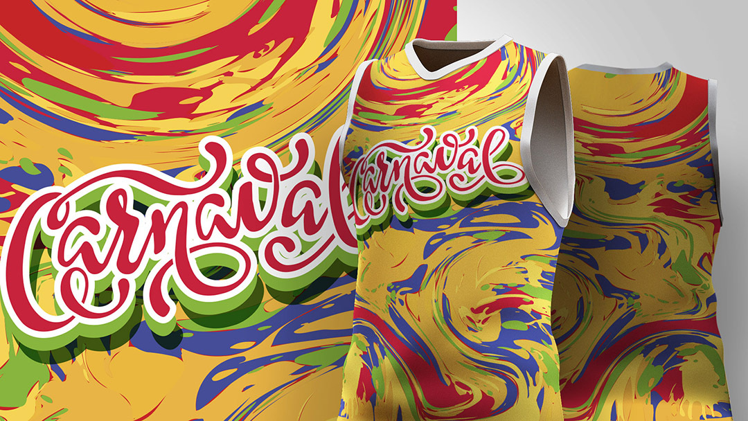 Abadá de Carnaval Estampa de Camisa Colorida Ai + EPS