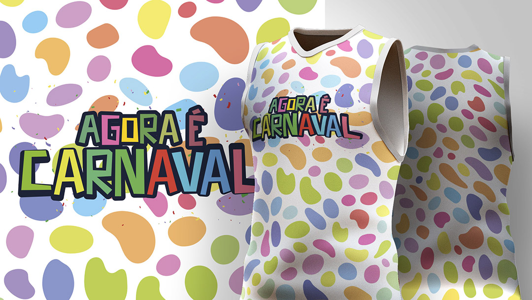 Abadá de Carnaval Estampa de Camisa Colorida Ai + EPS