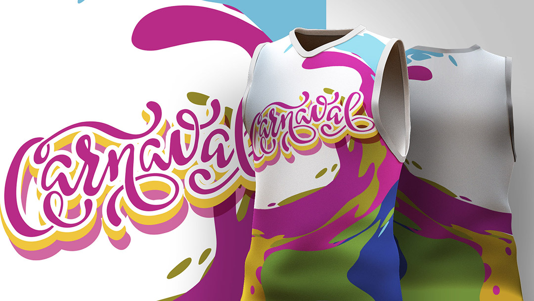 Abadá de Carnaval Estampa de Camisa Colorida Ai + EPS