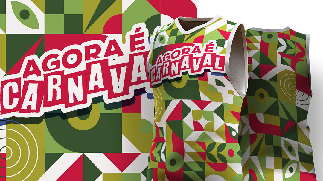 Abadá de Carnaval Estampa de Camisa Colorida Ai + EPS
