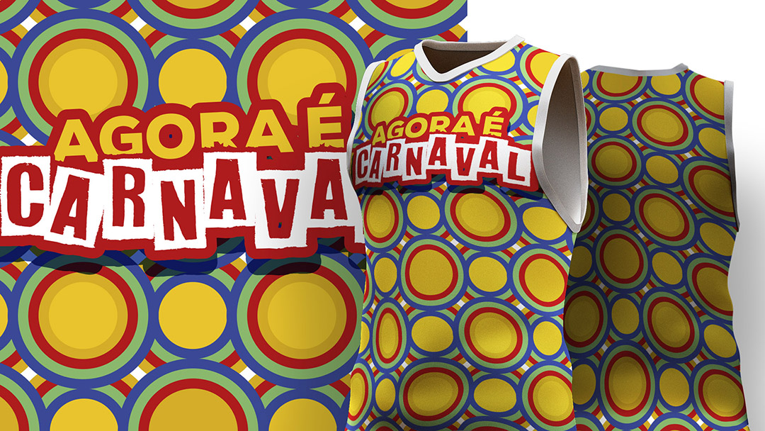 Abadá de Carnaval Estampa de Camisa Colorida Ai + EPS