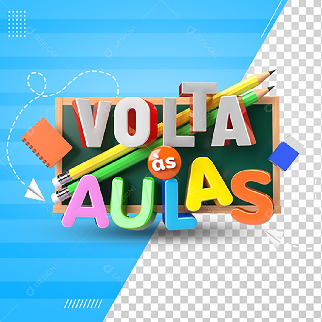 3D Stamp For Composition Back To School PSD