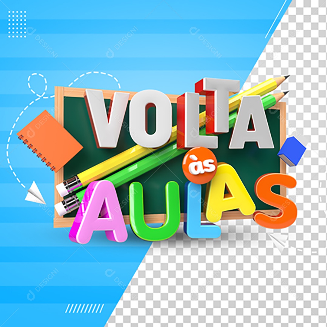 3D Stamp For Composition Back To School PSD