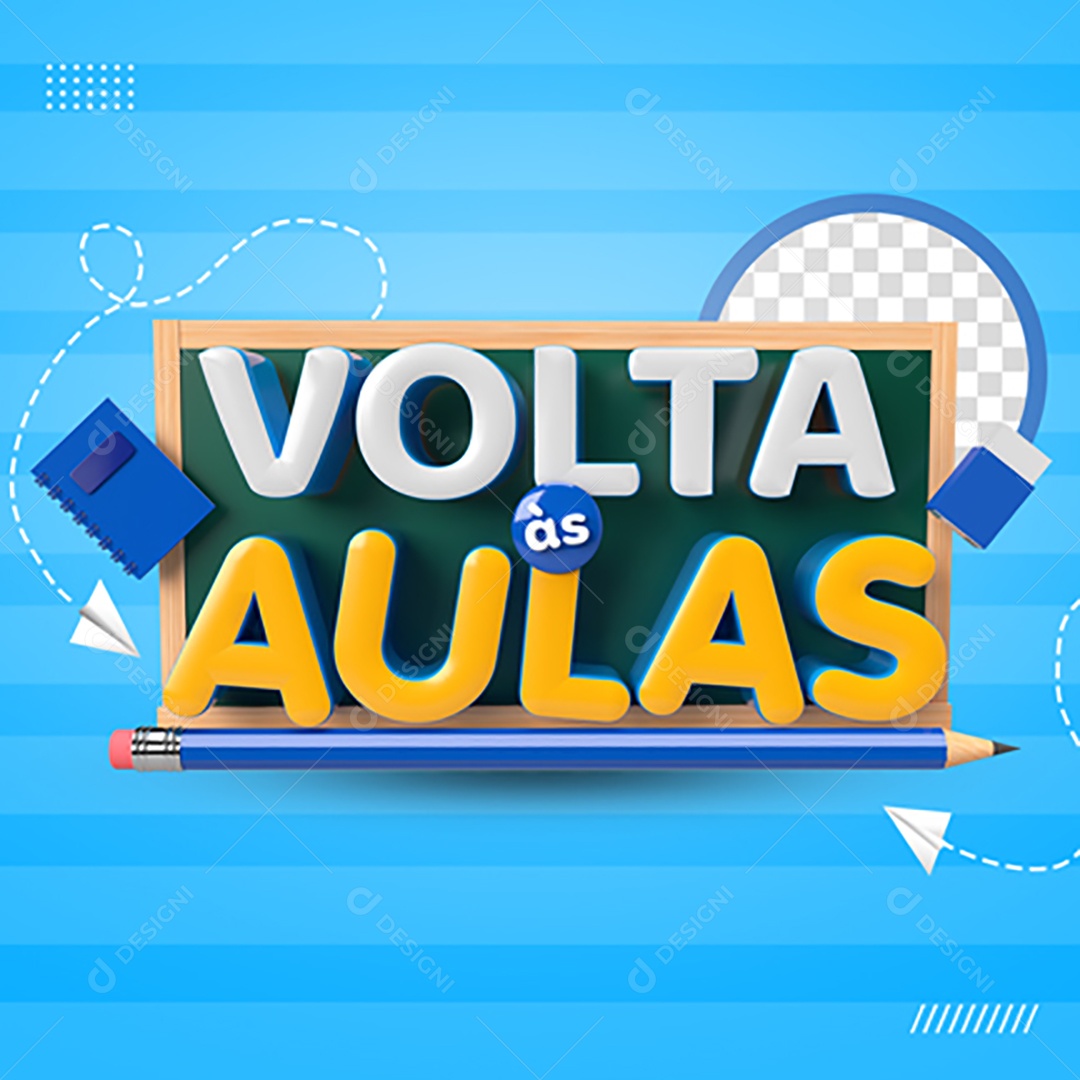 3D Stamp For Composition Back To School PSD