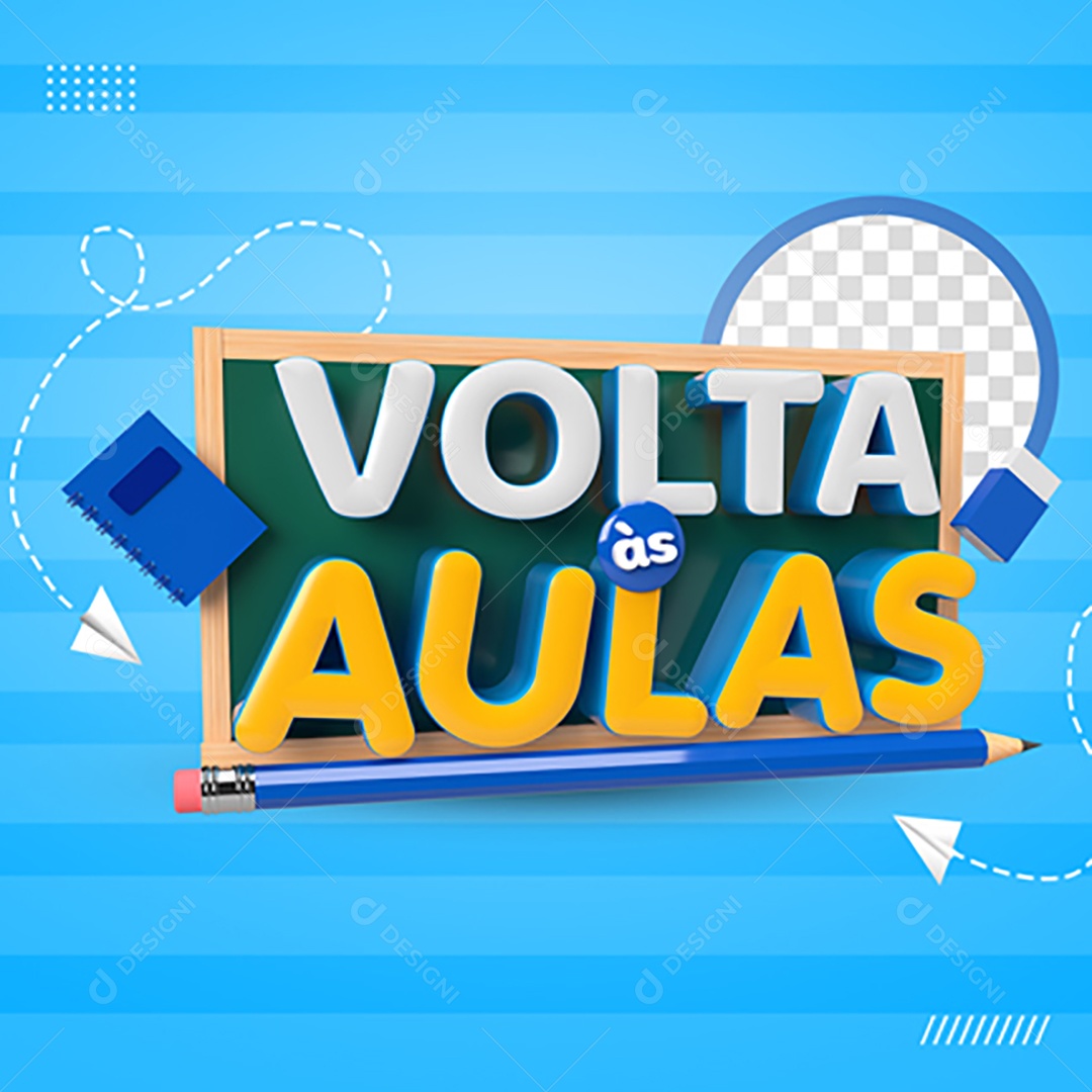 3D Stamp For Composition Back To School PSD