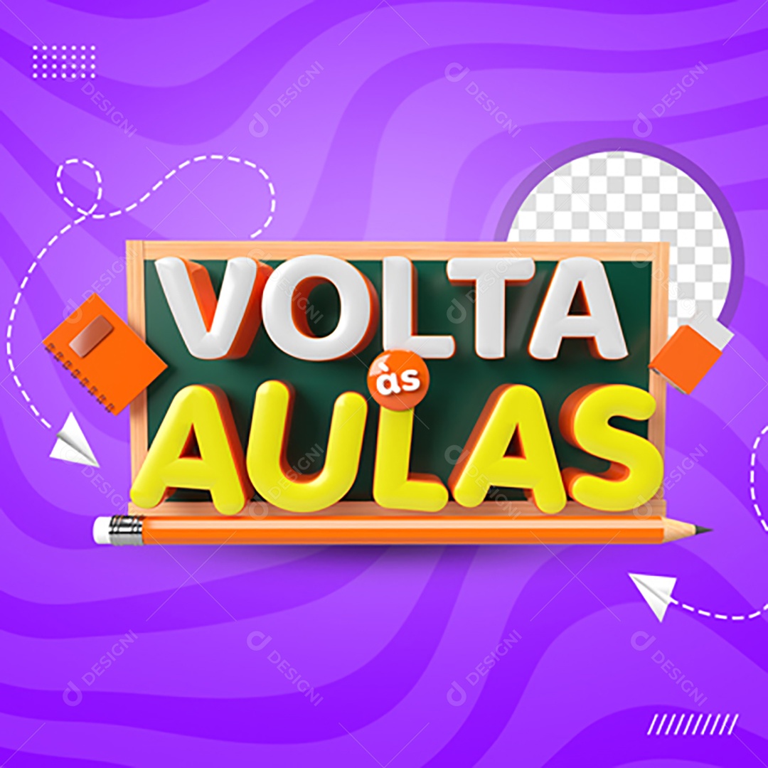 3D Stamp For Composition Back To School PSD