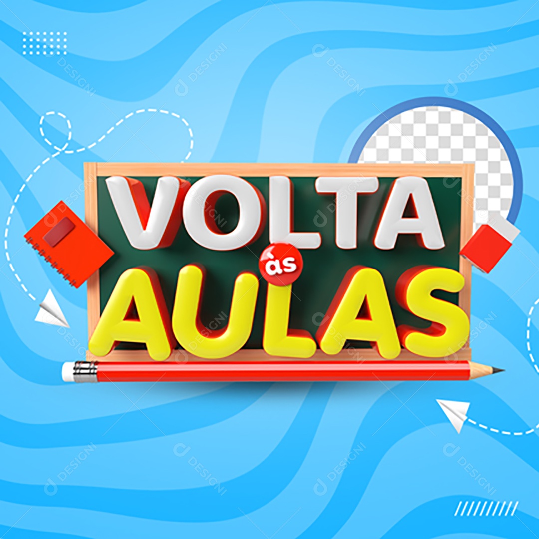 3D Stamp For Composition Back To School PSD