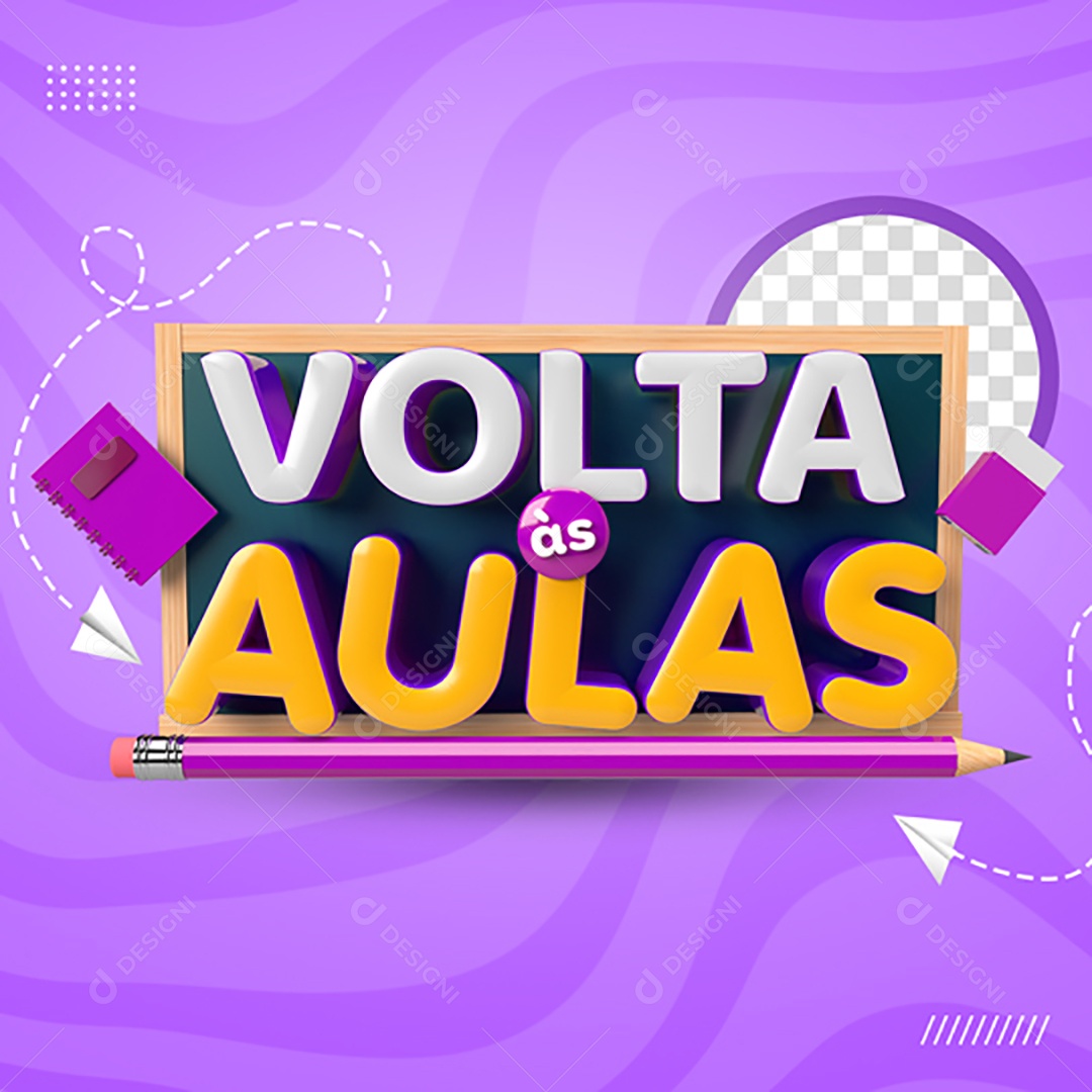 3D Stamp For Composition Back To School PSD