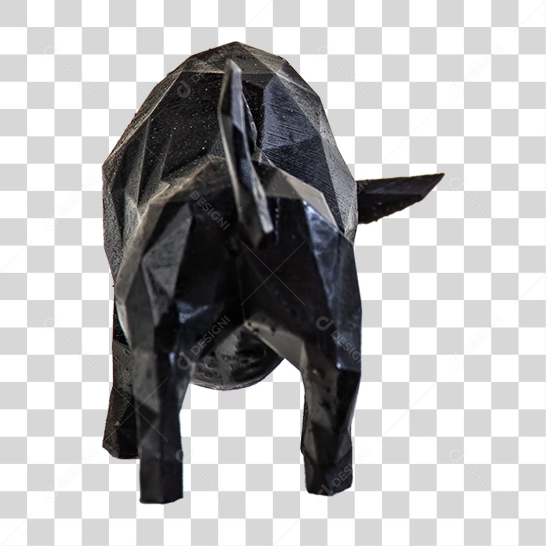 Objeto 3D Estatua de Touro Para Composição PNG Transparente