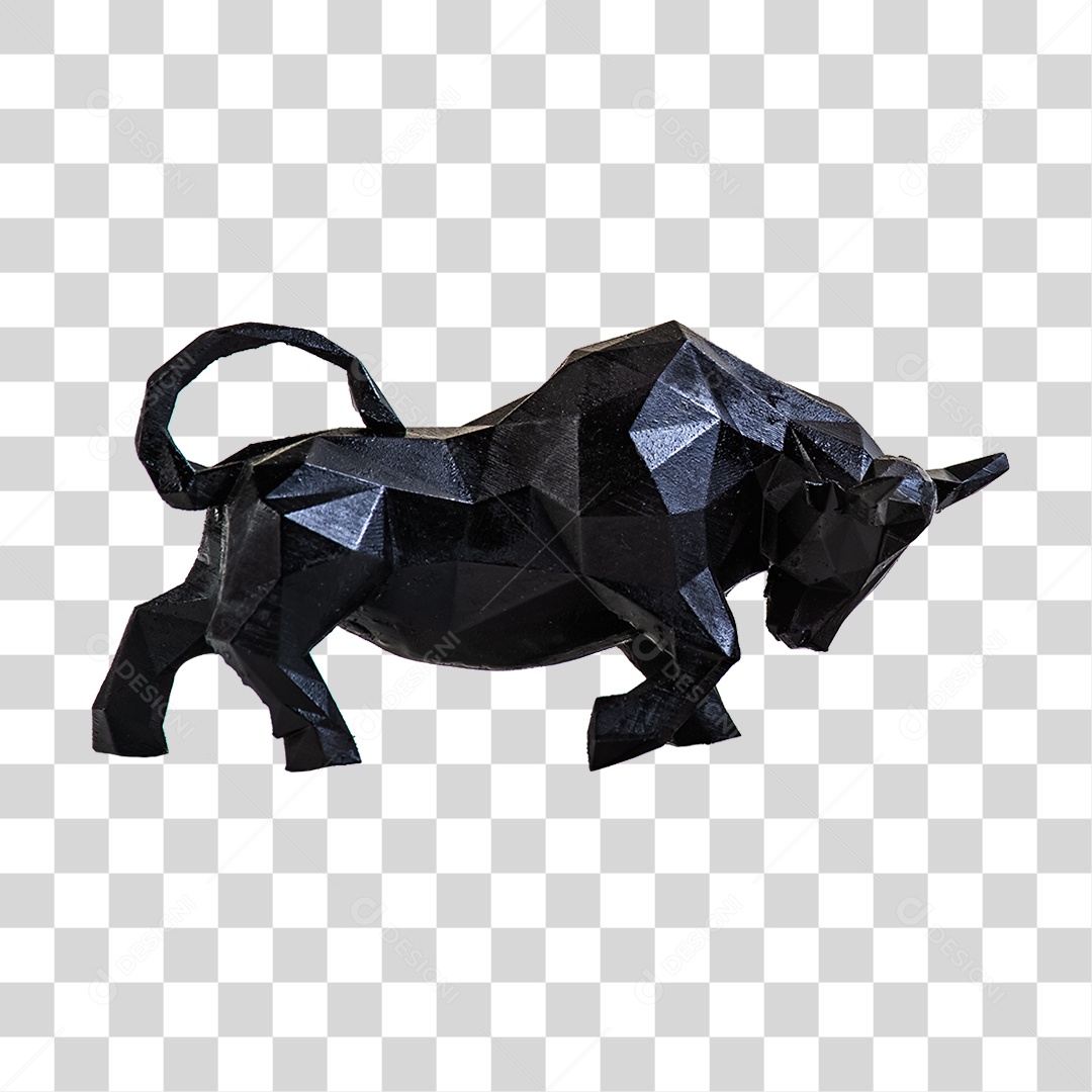 Taurus Statue 3D Object For Transparent PNG Composition