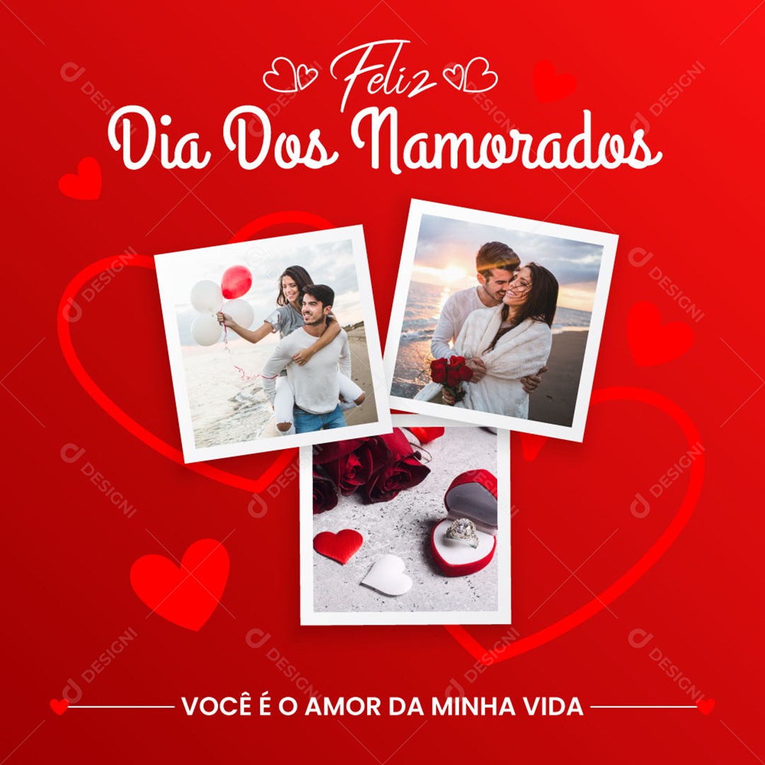 Template Feliz Dia Dos Namorados EPS Editável