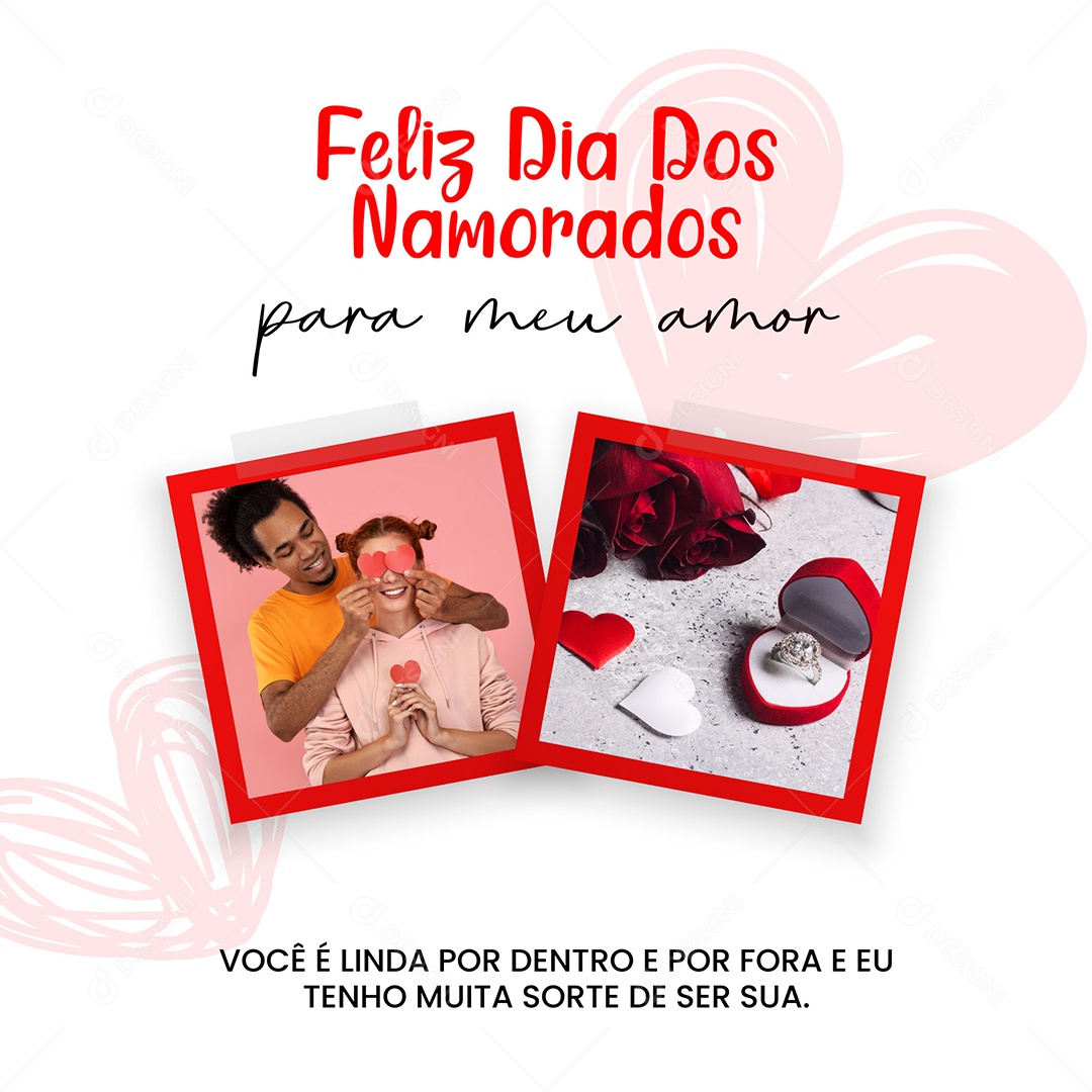 Template Feliz Dia Dos Namorados EPS Editável