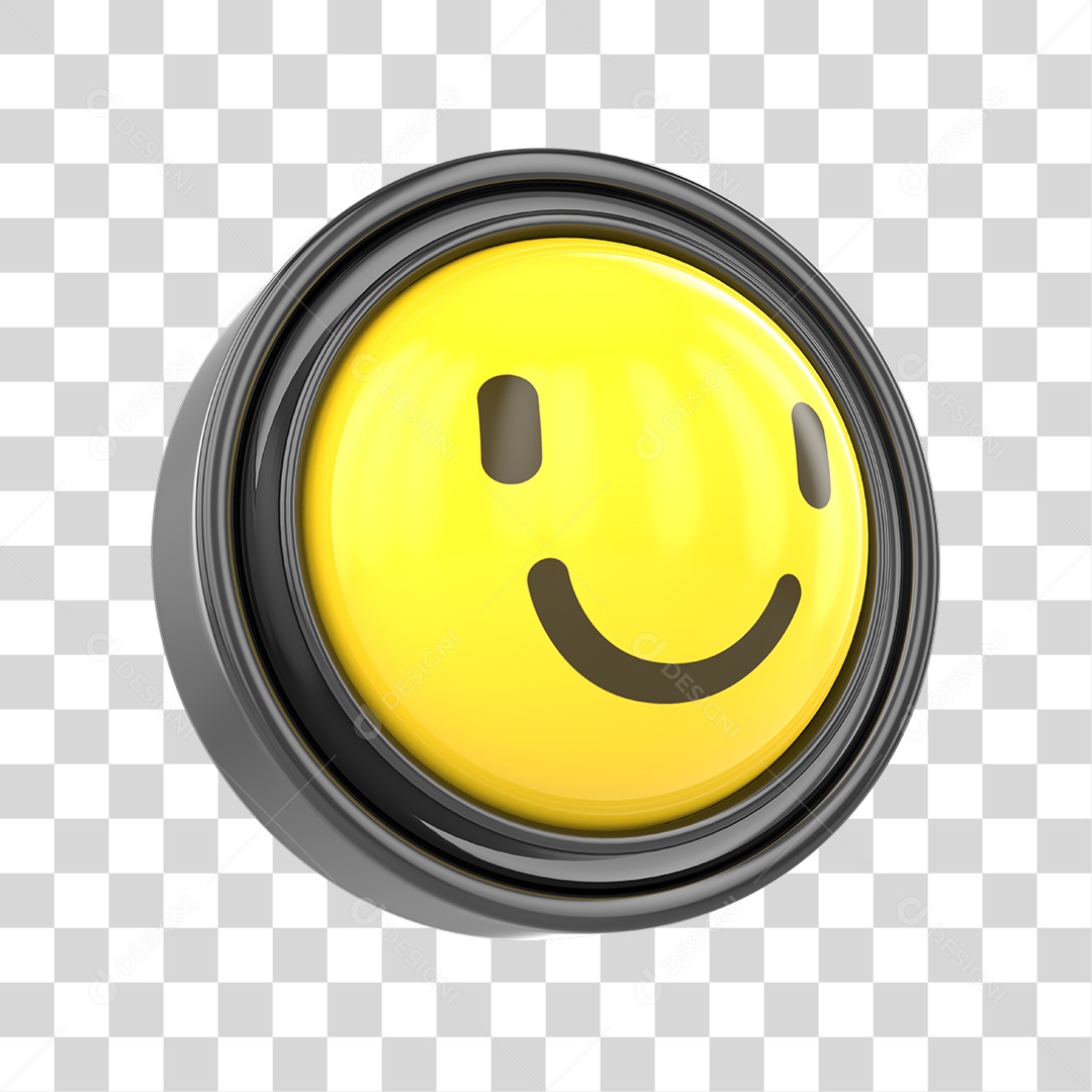 Elemento 3D Emoji com Carinha Alegre Para Composição PNG Transparente